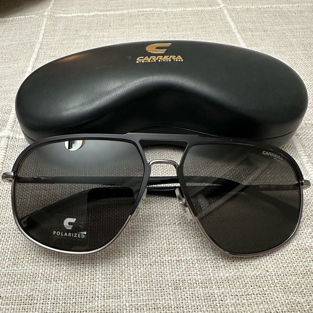 Polarized Carrera Black Aviator Sunglasses 318/S RZZM9 60-16-145
